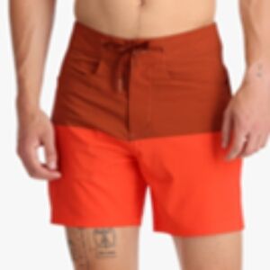 Mens Spyder Noland Hybrid Short - size 34  - Orange